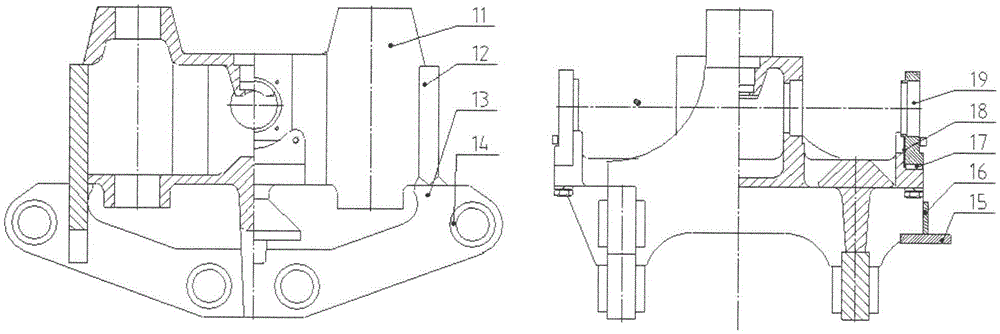 Double-sleeper tamping device with limits conforming to sleeper paving interval standard