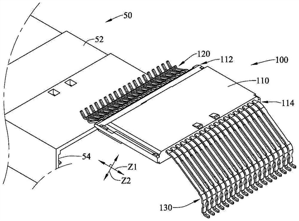 Terminal assembly of electric connector and electric connector structure