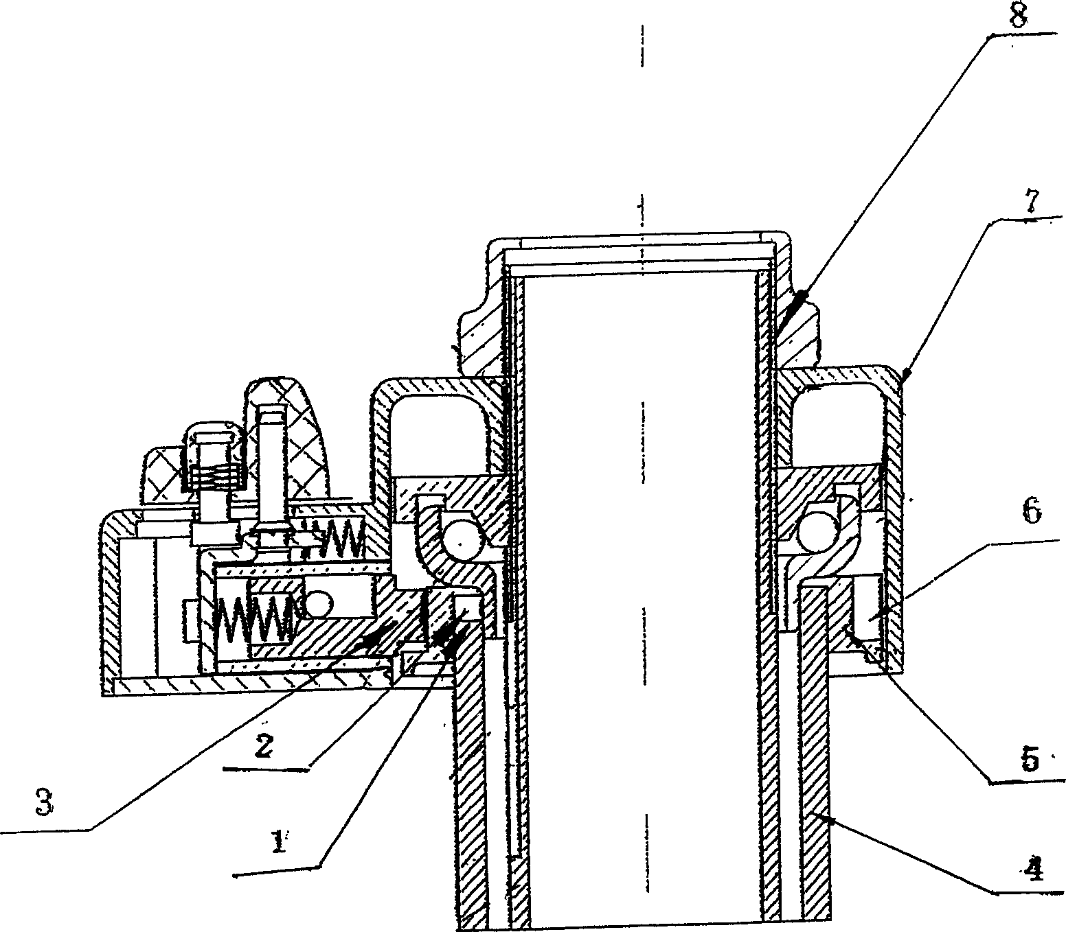 Locking part of bicycle turning lock