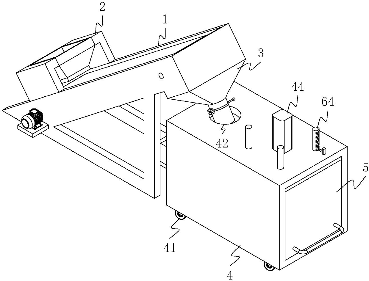 Scrap copper collecting device for copper bar wire drawing machine