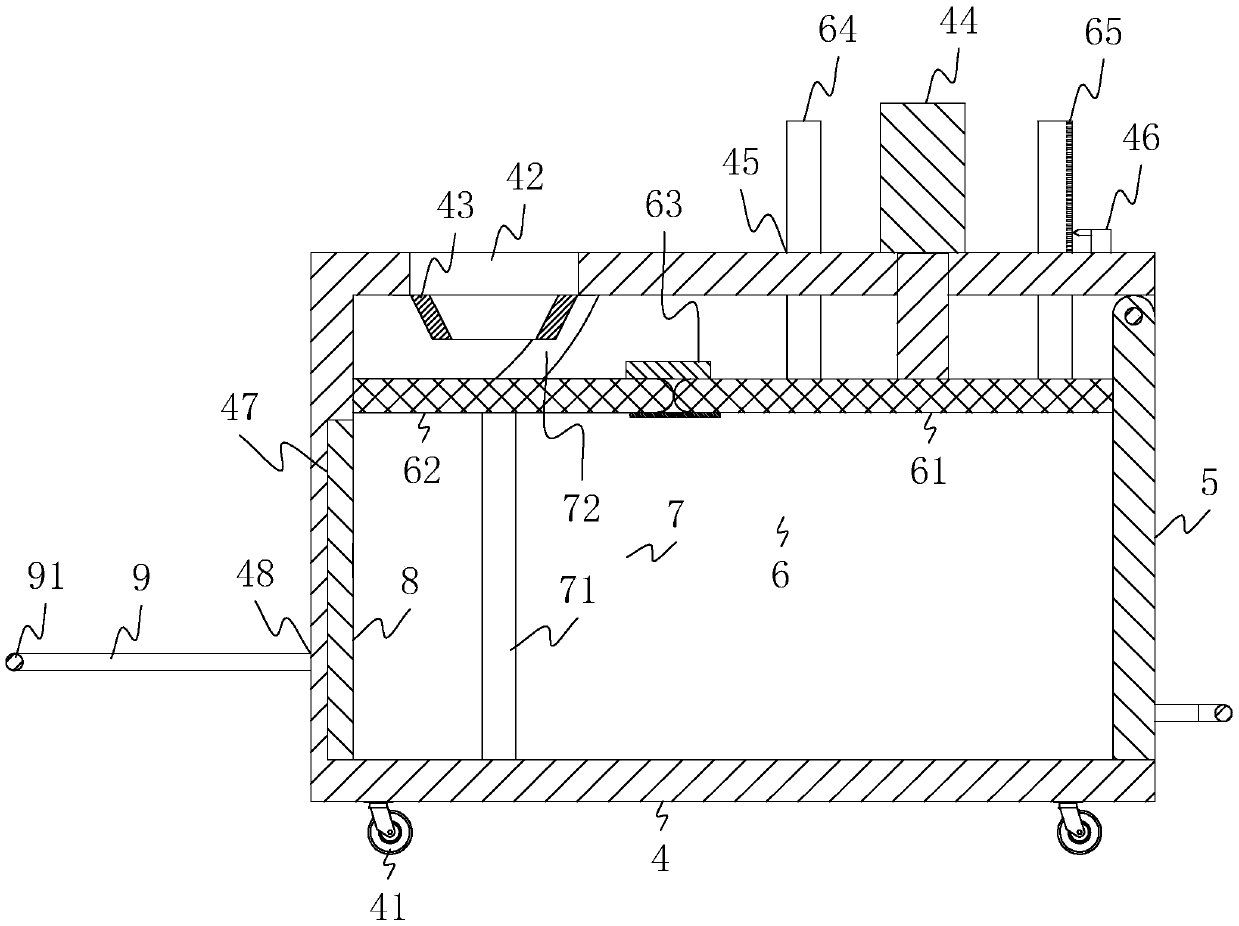 Scrap copper collecting device for copper bar wire drawing machine