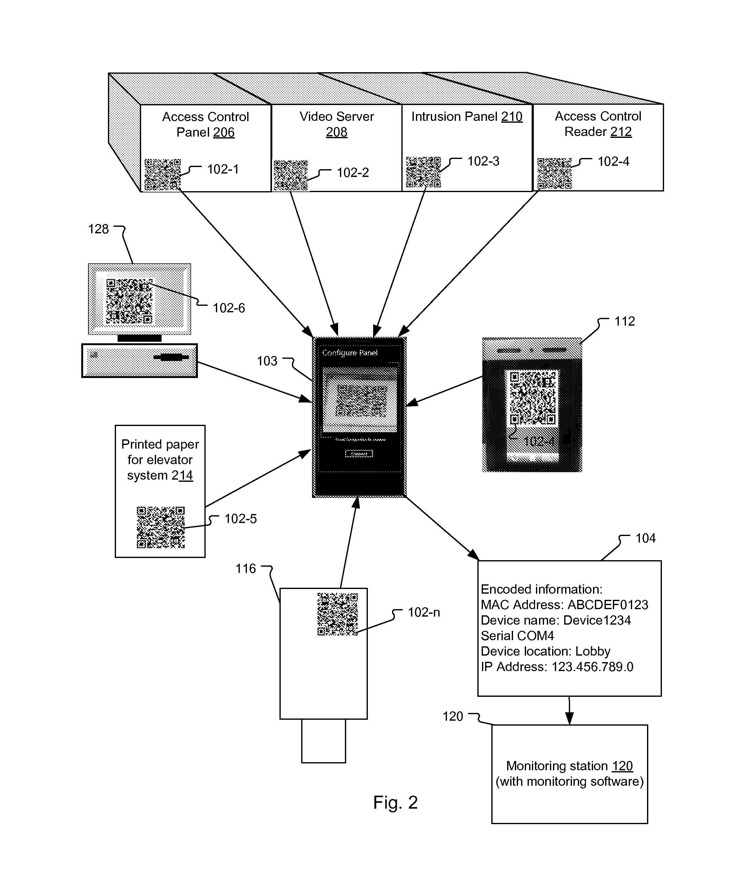 Configuration of Security Devices Using Spatially-Encoded Optical Machine-Readable Indicia