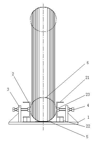 Fastening base for iron core of dry-type transformer