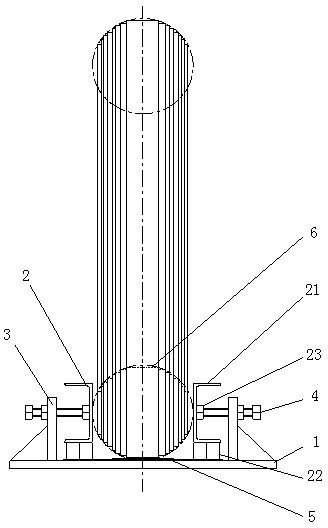 Fastening base for iron core of dry-type transformer