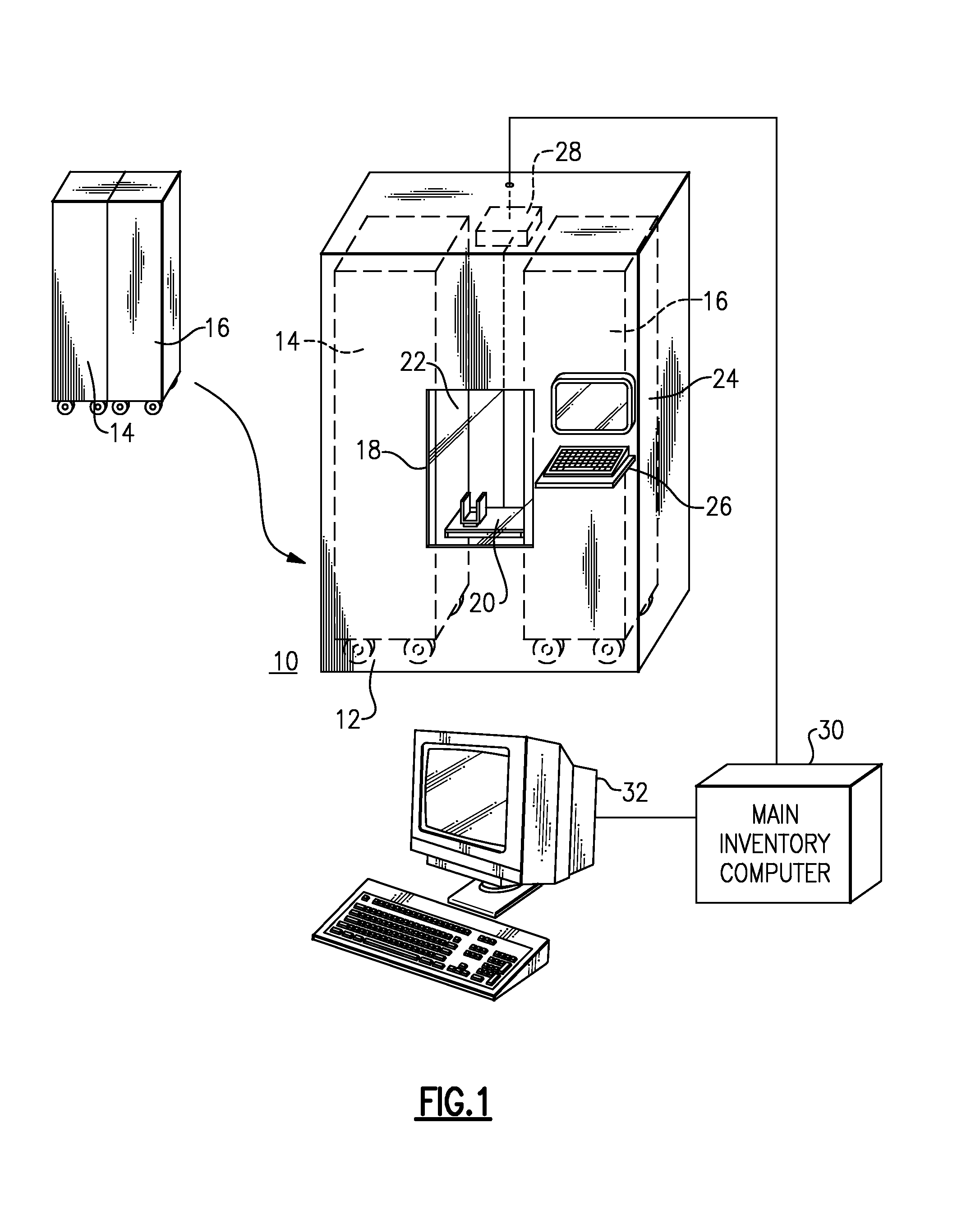 Controlled access supply cabinet and system