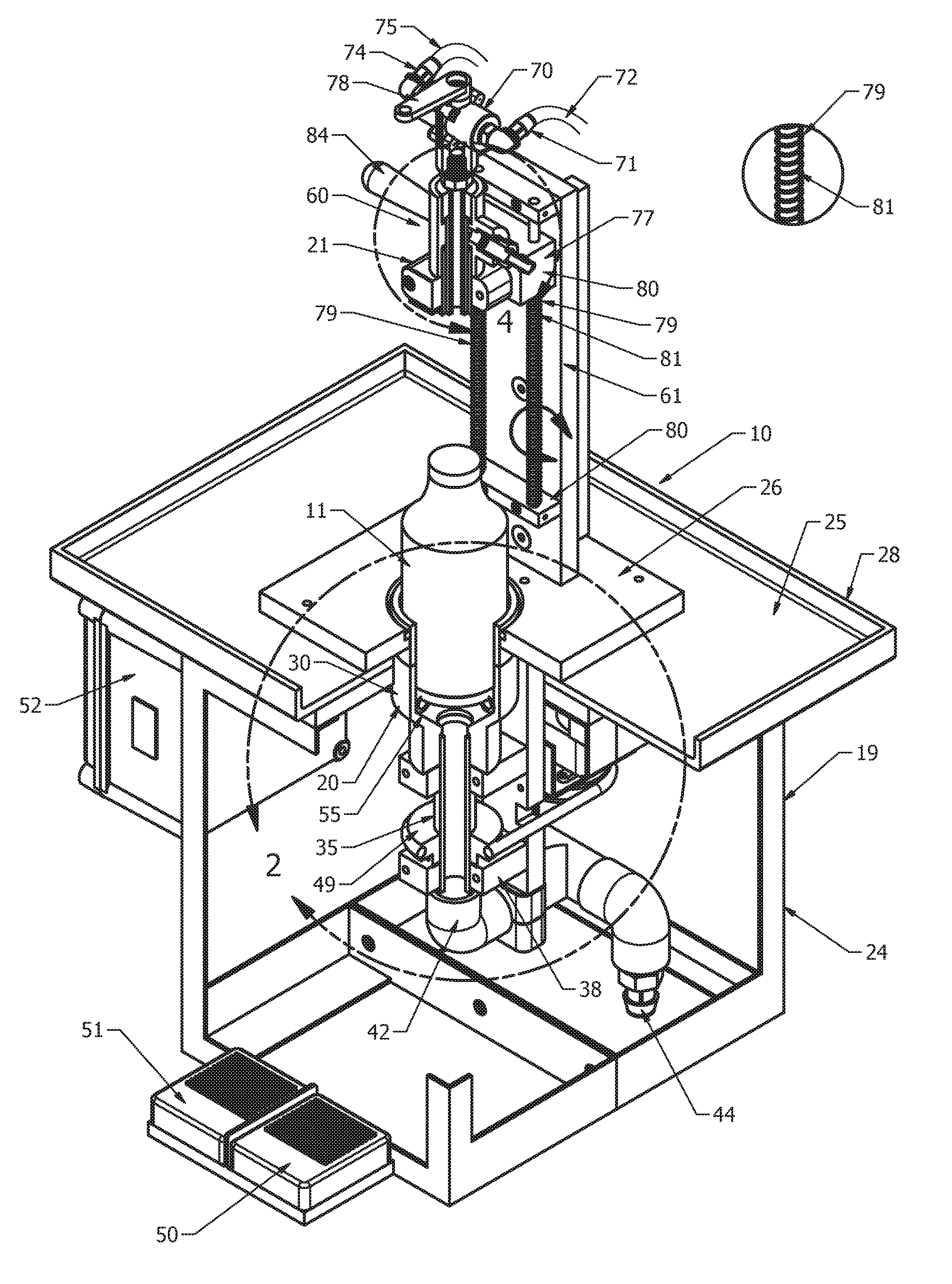 System for filling liquid containing bottles