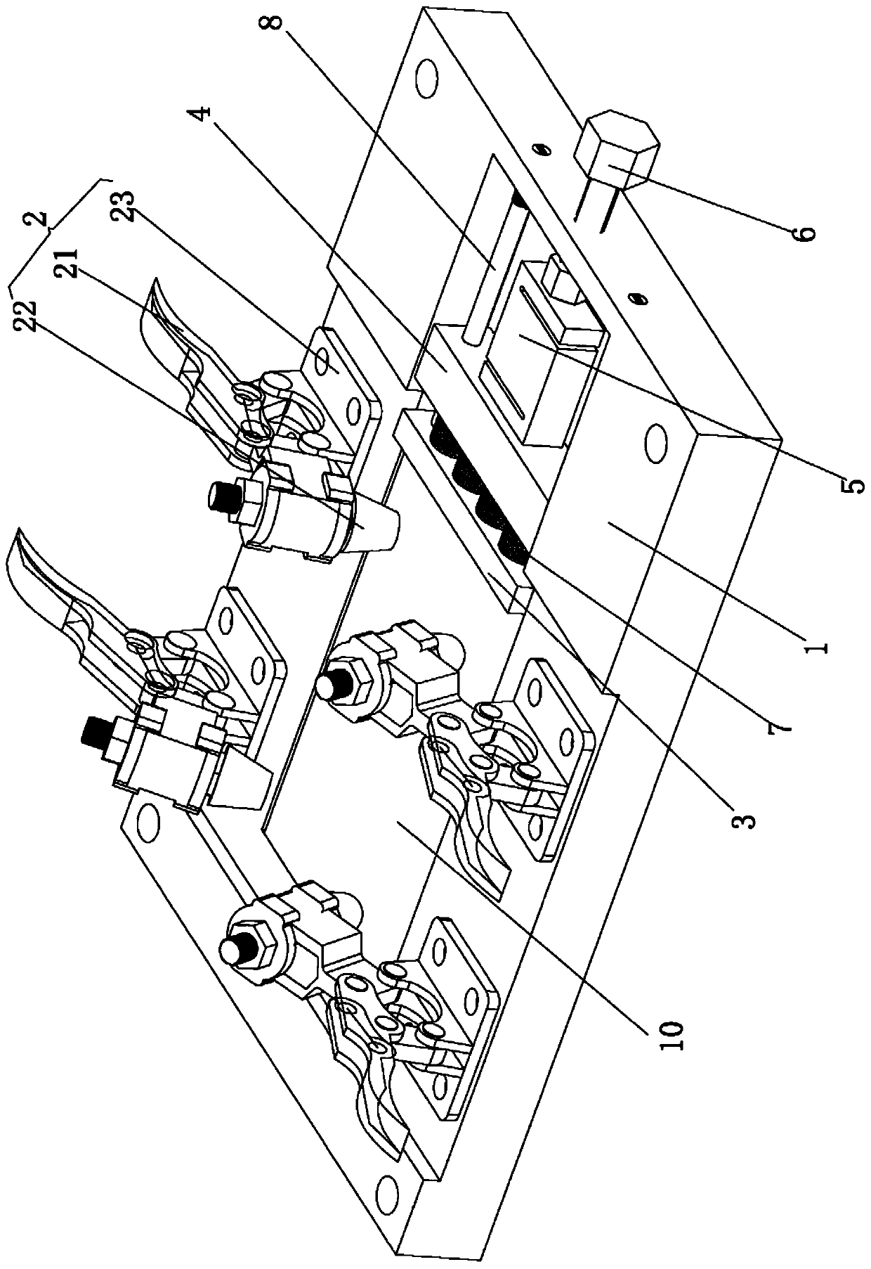 Composite material plate pre-compression clamping method