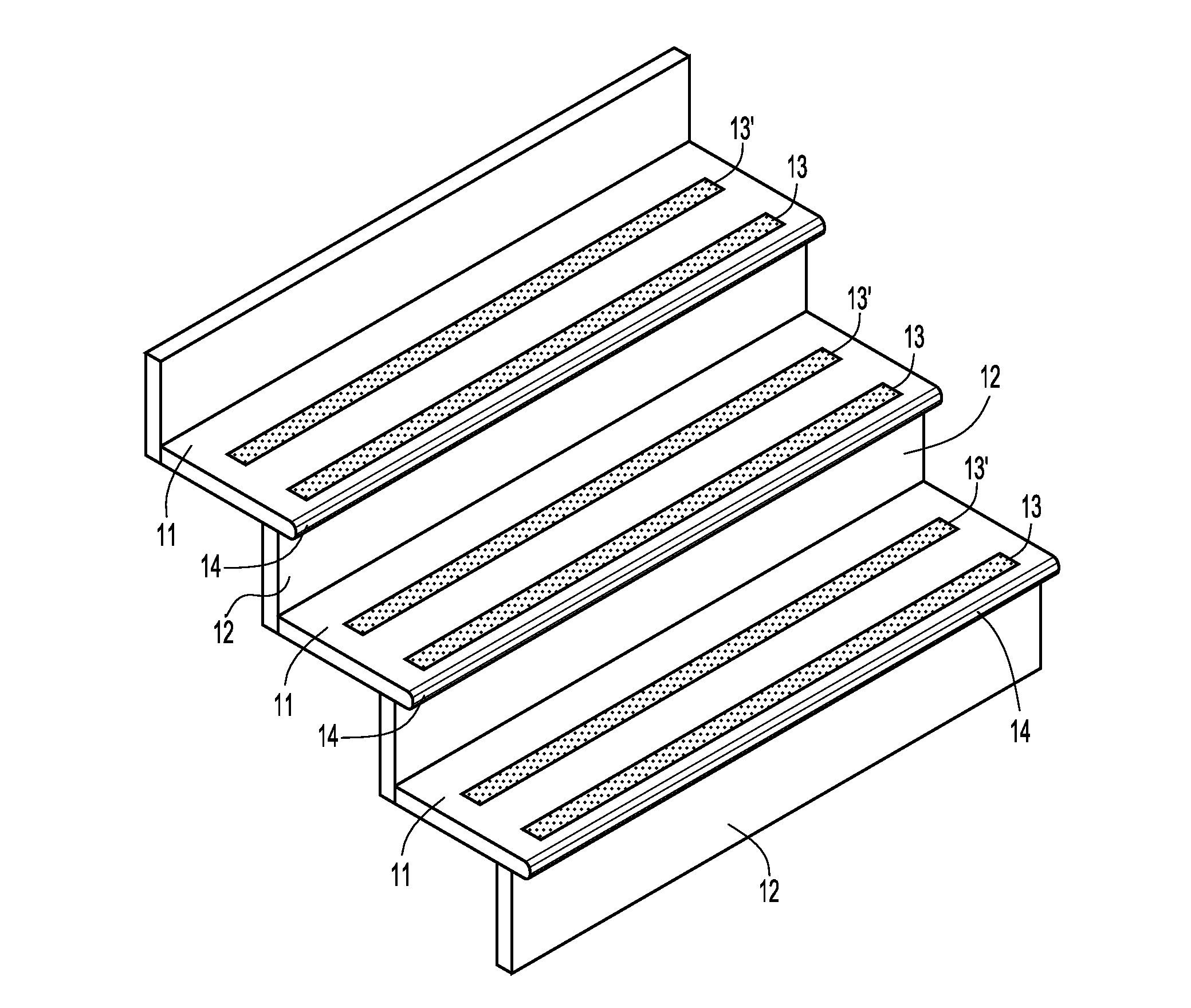 Method and apparatus for enhancing traction on stair treads