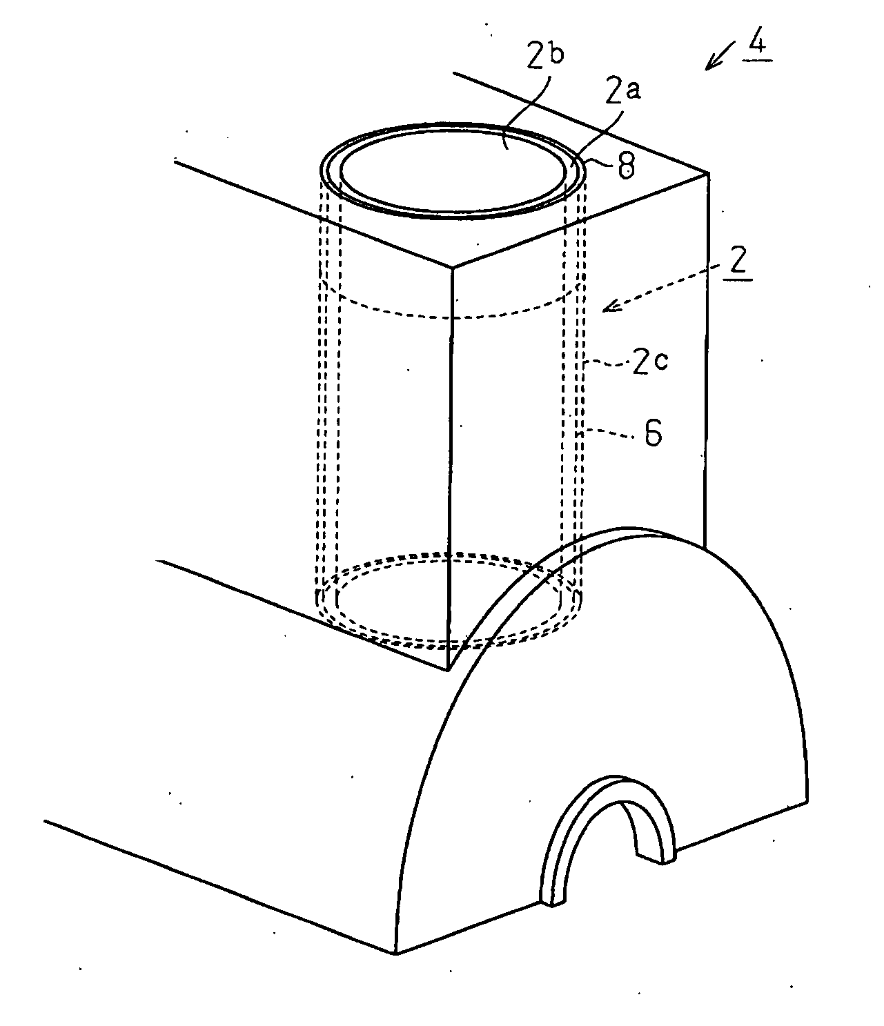 Component for insert casting, cylinder block, and method for manufacturing cylinder liner