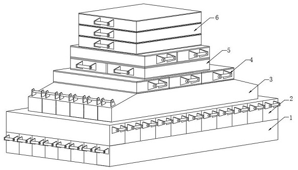 Novel high-strength rescue steel sleeper and cushion block bearing combination and rapid stacking method