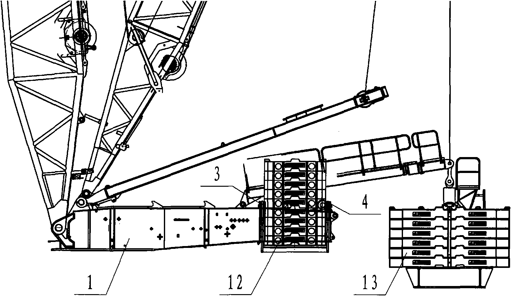 Combined turntable of crawler crane