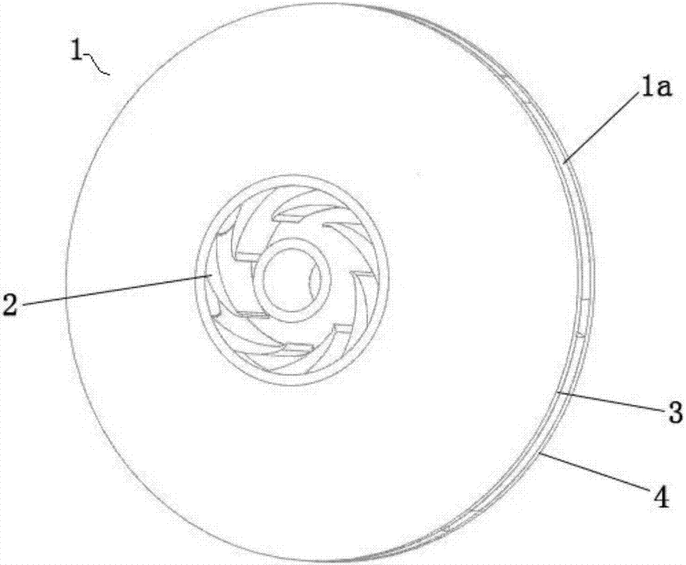 Vane wheel of extra-low ratio rotating speed centrifugal pump