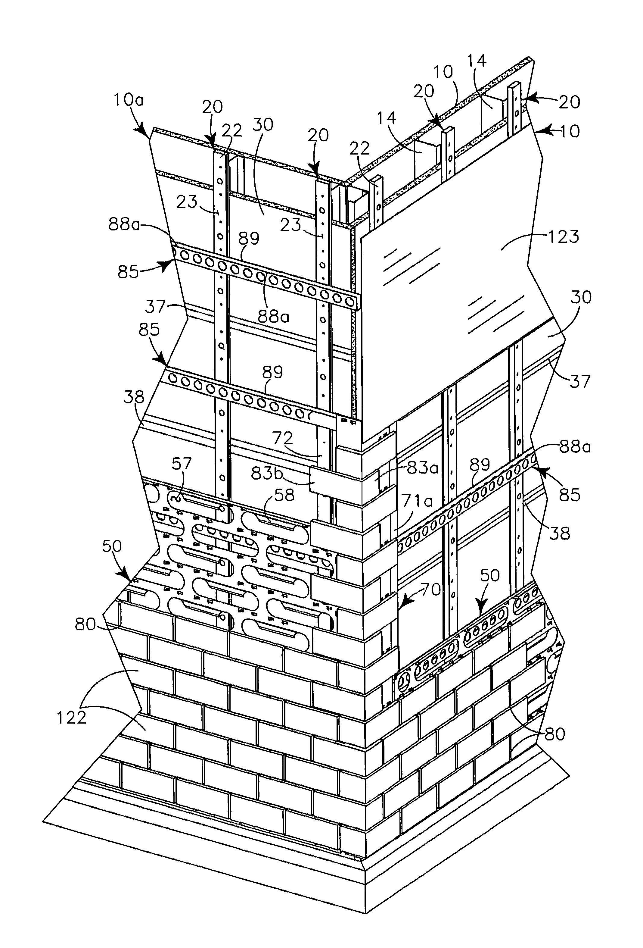 Modular system for cladding exterior walls of a structure and insulating the structure walls
