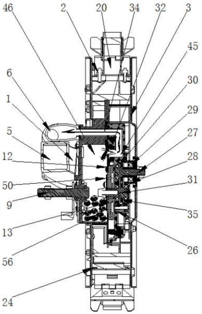 A kind of in-line adjustable air-suction fine-volume planter