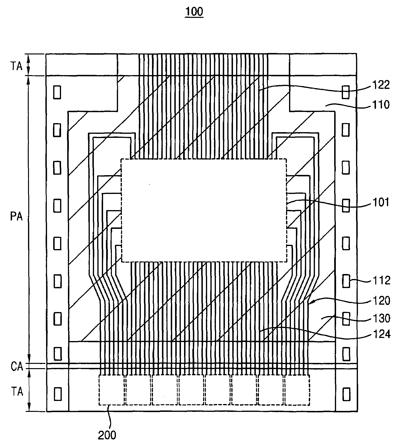 Test pad structure, a pad structure for inspecting a semiconductor chip and a wiring subtrate for a tape package having the same