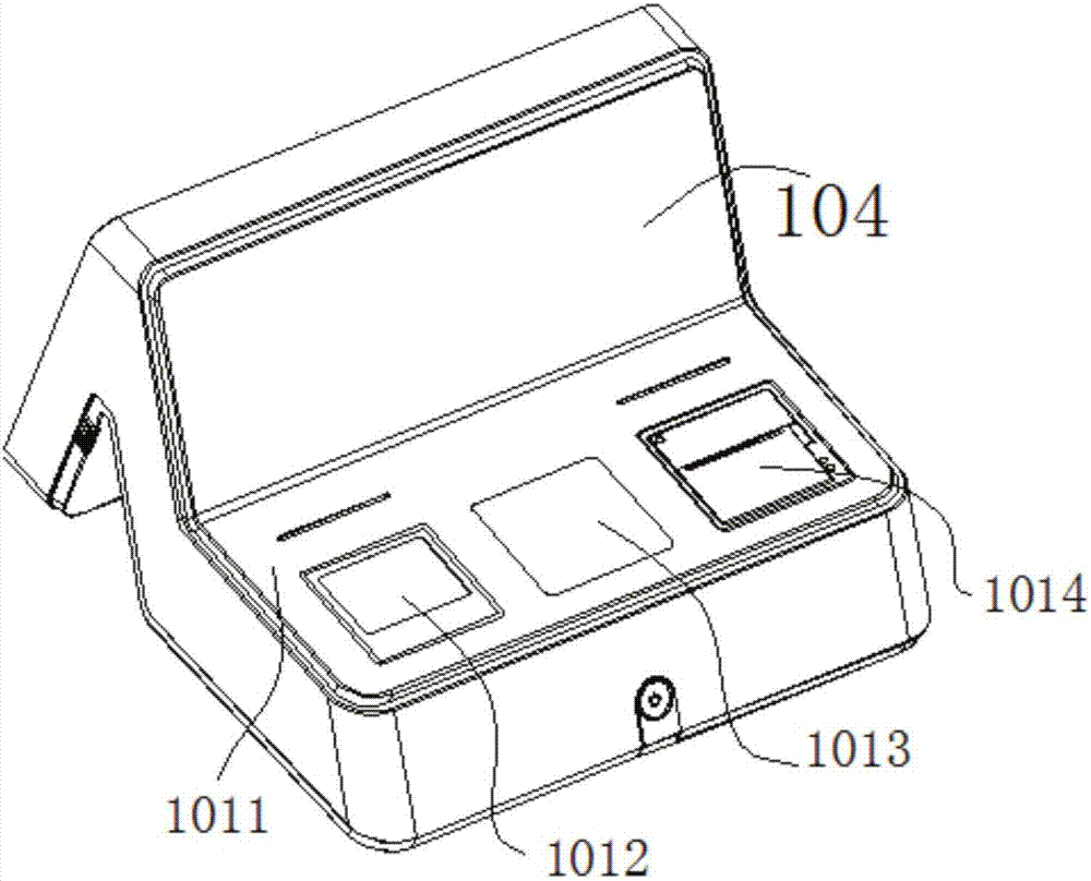 Installation structure for display unit and payment terminal equipment