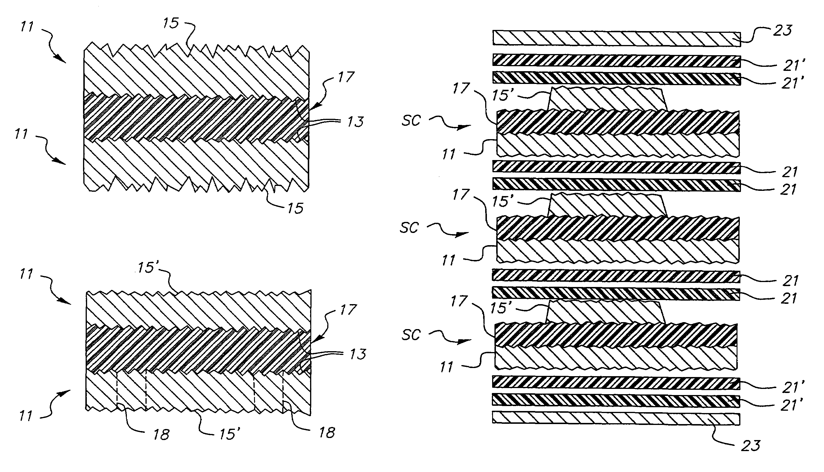 Method of making circuitized substrates utilizing smooth-sided conductive layers as part thereof