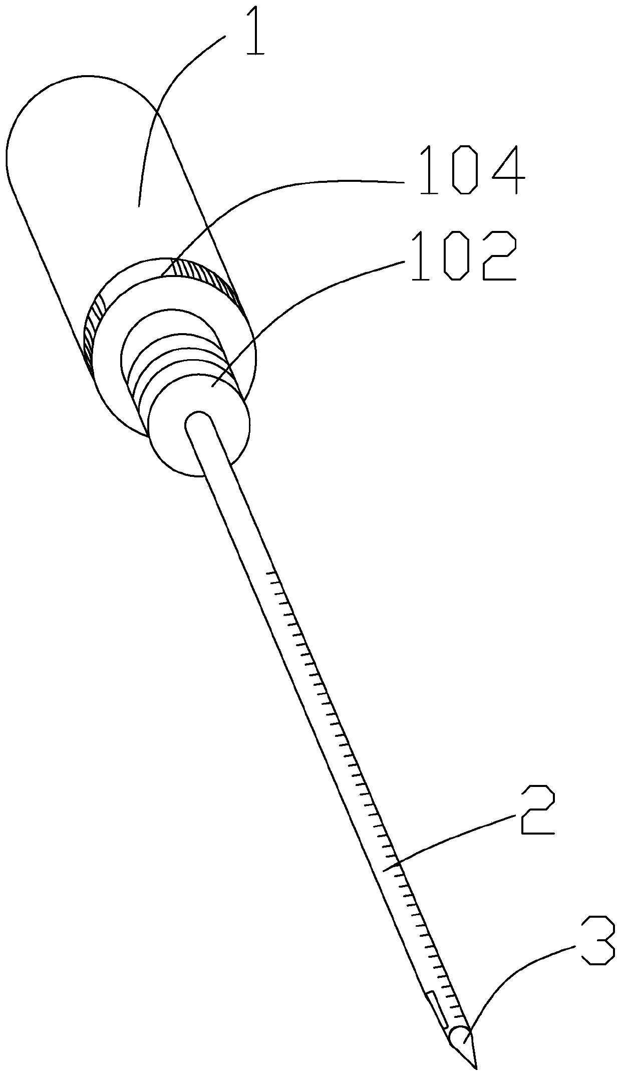 Puncturing and radio frequency melting device