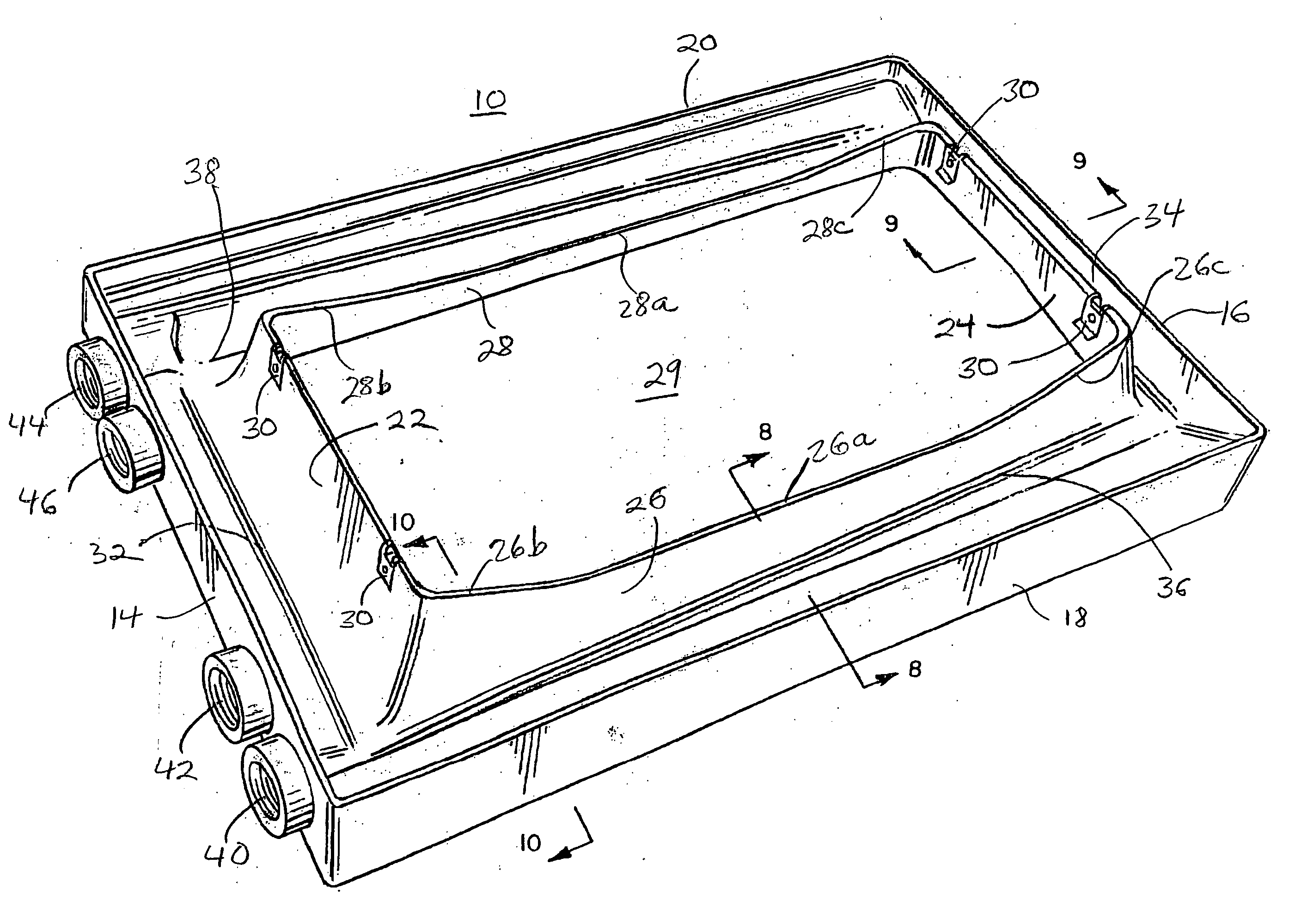 Condensate drain pan for air conditioning system