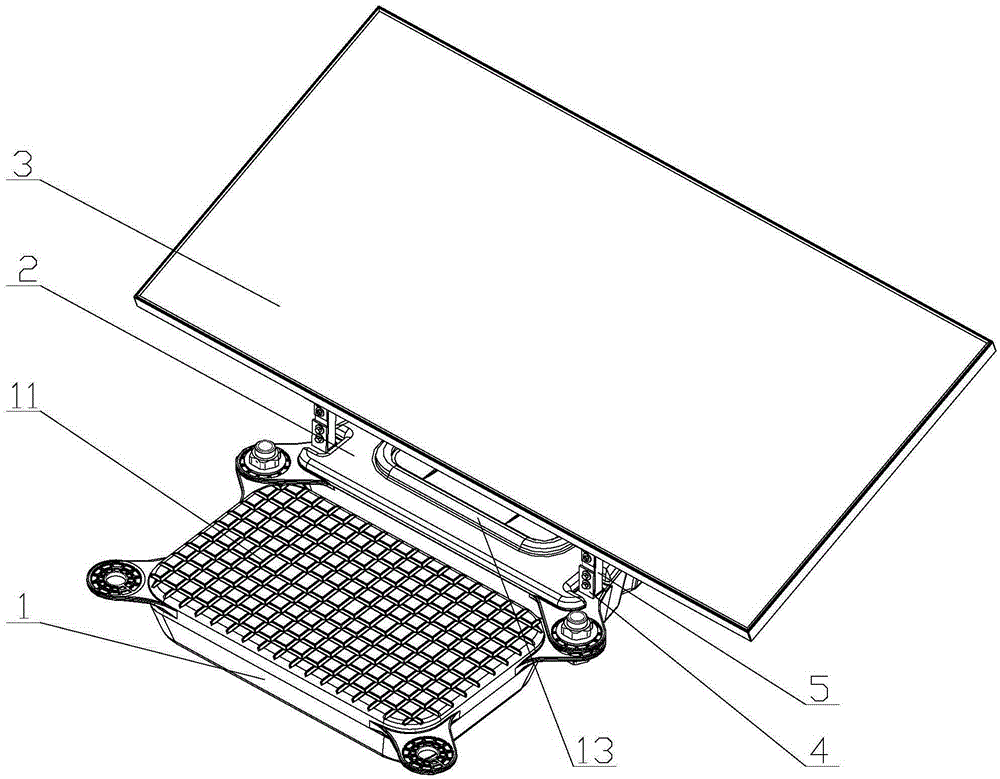 Water floating power generation device capable of adjusting support angle