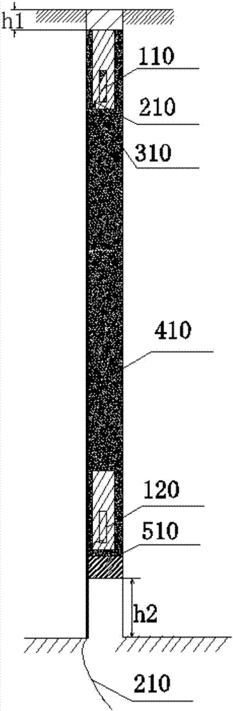 One-time well completion blasting method of measure well