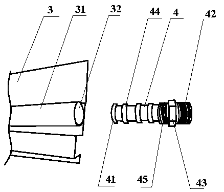 Plug-in self-tapping threaded connecting device special for skirting type radiator field
