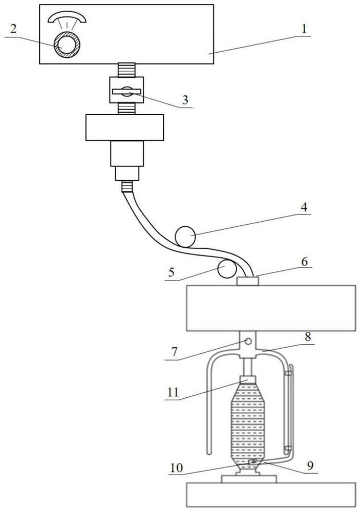 Flexible linear material of liquid fluid, liquid fluid composite yarn forming method and application