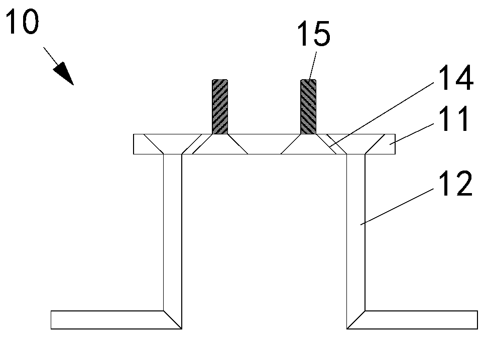 Construction elevator high-position transfer foundation and construction method thereof