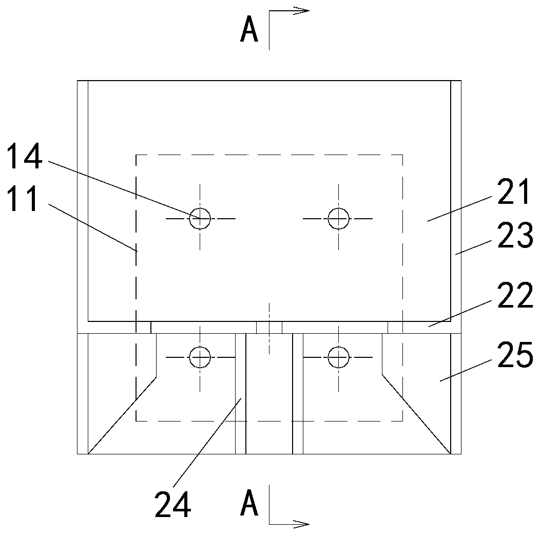 Construction elevator high-position transfer foundation and construction method thereof