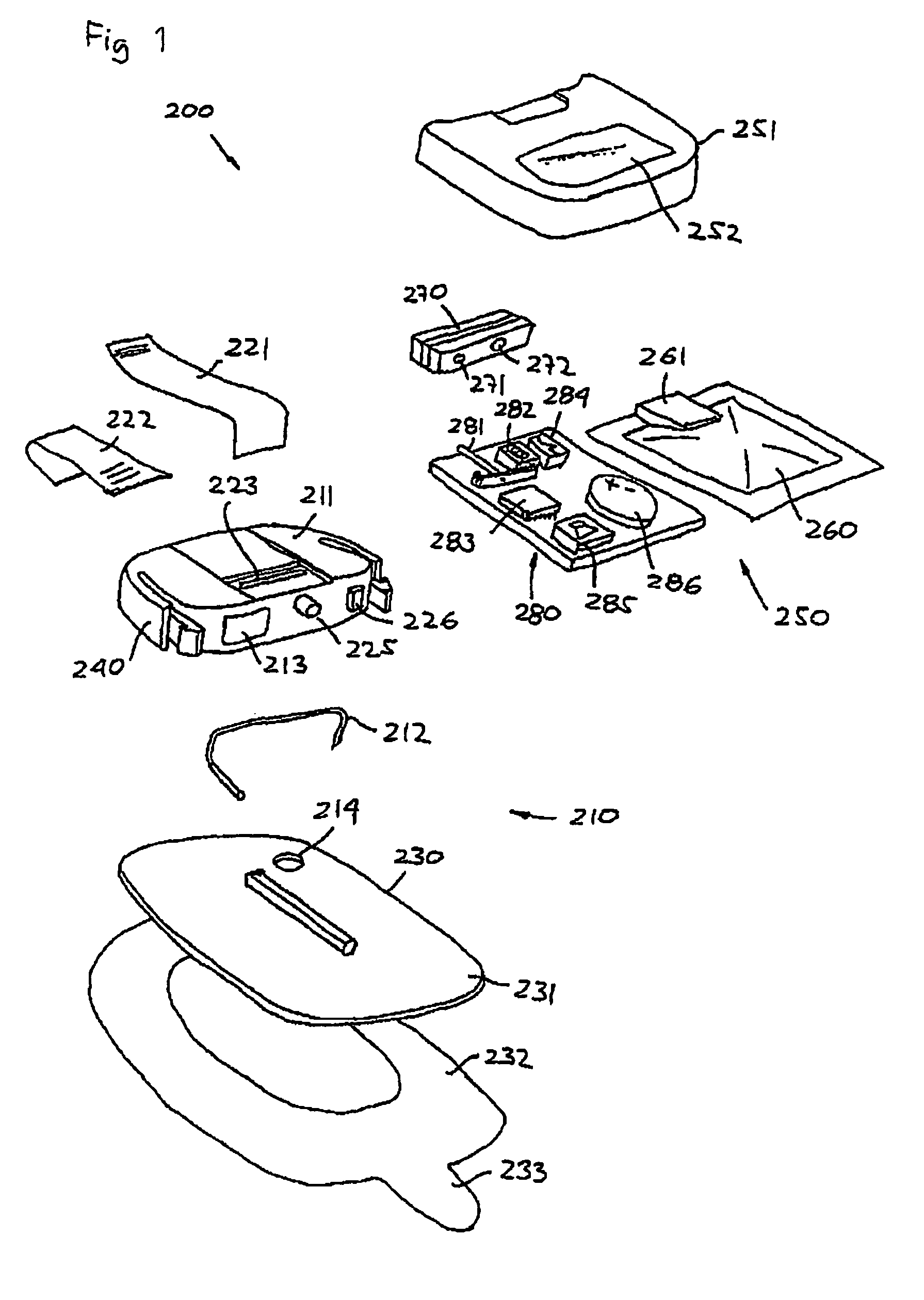 Reservoir device with integrated mounting means