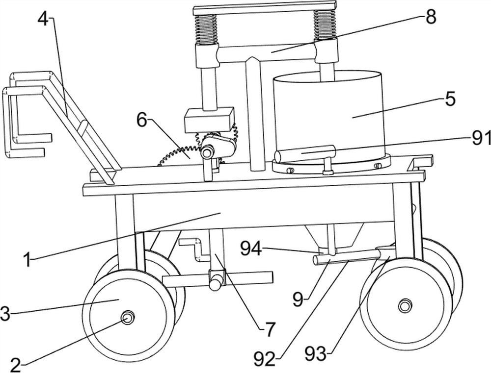 Rice hull spreading device for agricultural planting
