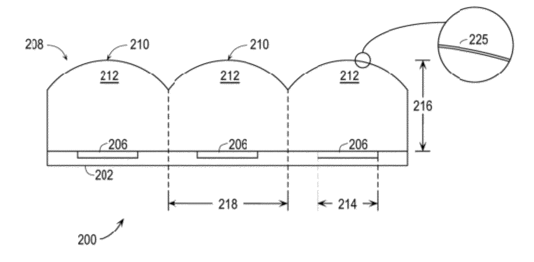 High impact and load bearing solar glass for a concentrated large area solar module and method