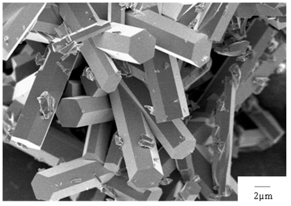 Method for preparing h-MoO3 nano rod in microwave-ultraviolet mode