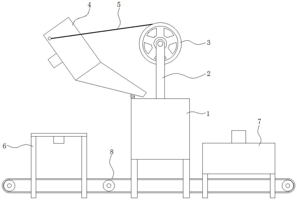 A construction waste recycling device based on electromagnetic conversion