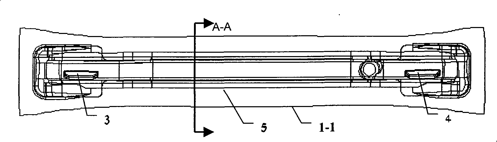 Low-alloy high-strength steel automobile rear bumper beam and manufacturing method thereof