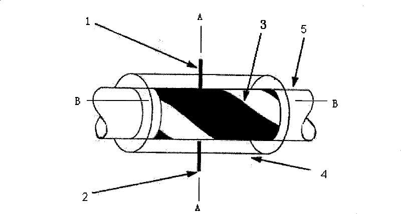 Device for measuring oil, gas, water three phase flow containing rate