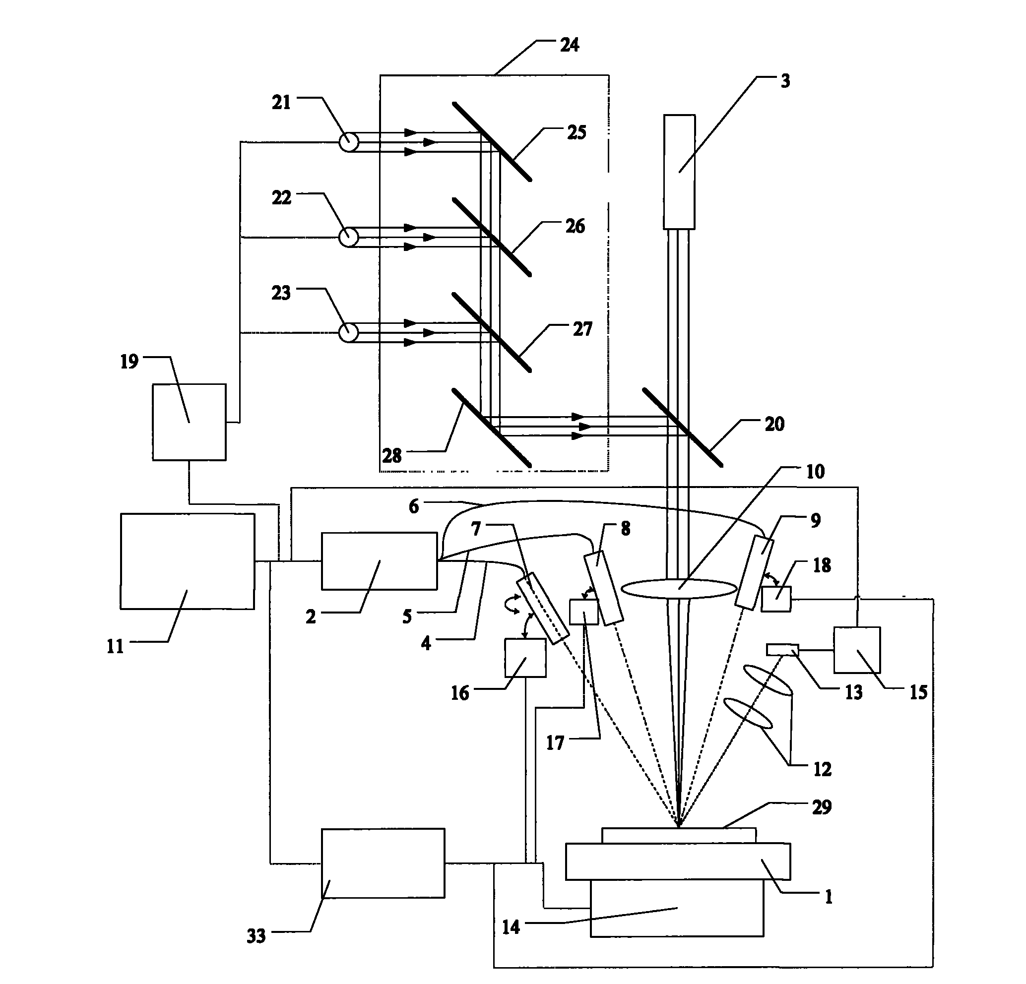 Laser induced spectrum measuring apparatus having self-adjusting calibration function and control method