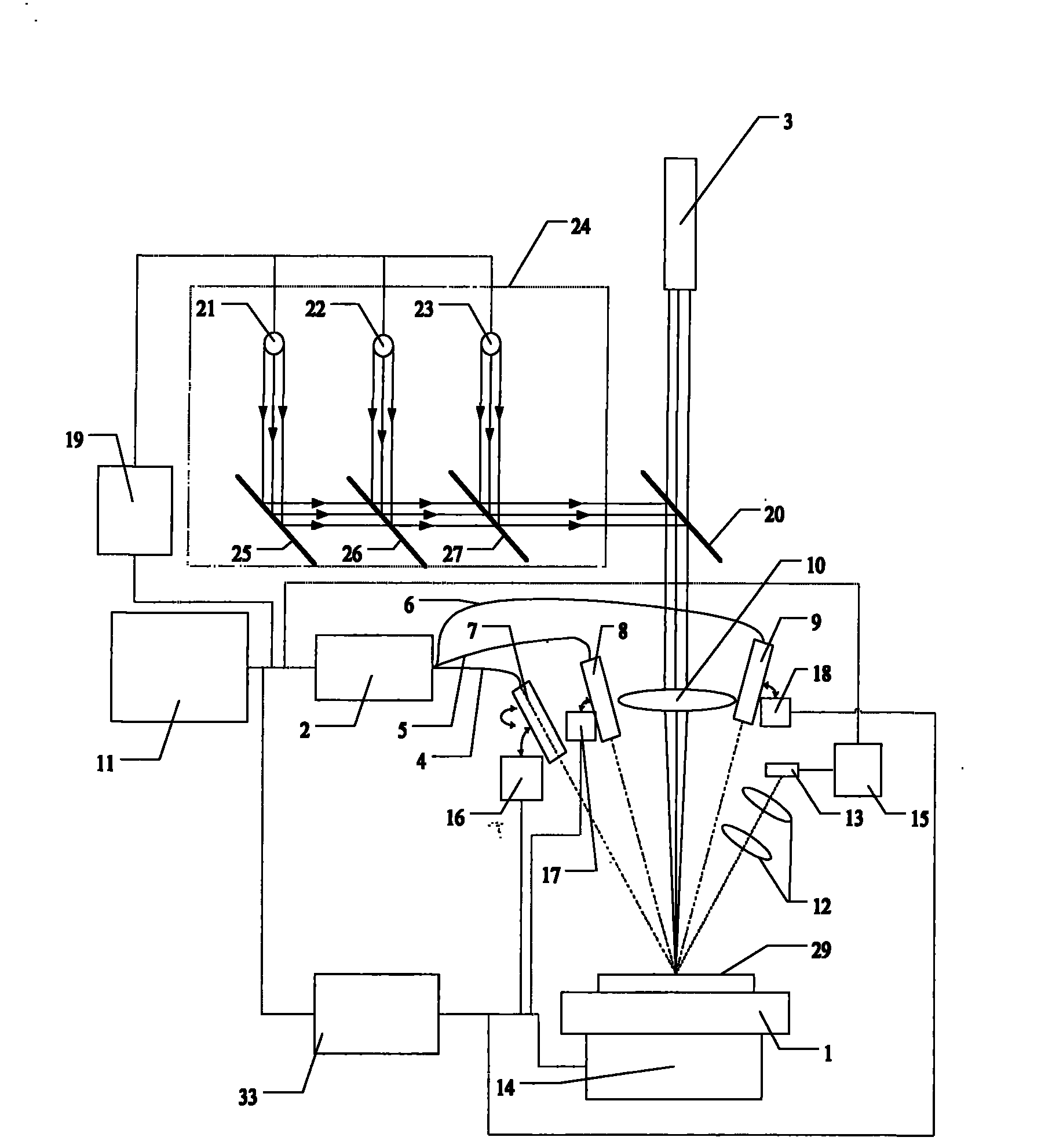 Laser induced spectrum measuring apparatus having self-adjusting calibration function and control method