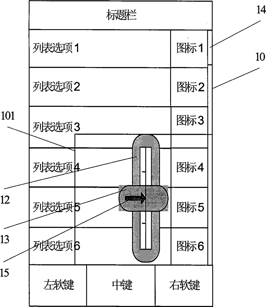 Mobile terminal (MT) and method for realizing scrolling of user interface thereof