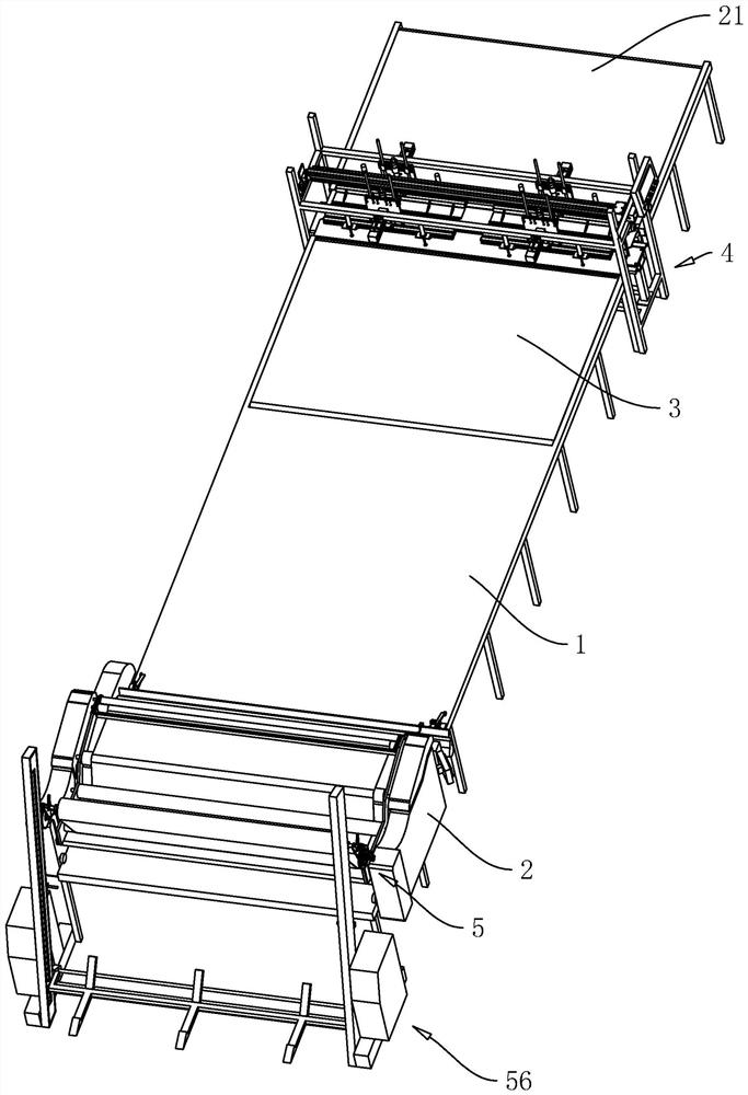 Full-automatic cloth paving machine