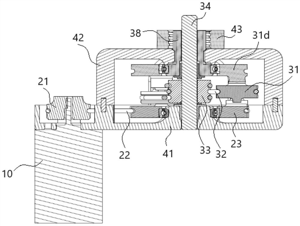 A large transmission ratio silent transmission box and a sweeping machine for its application