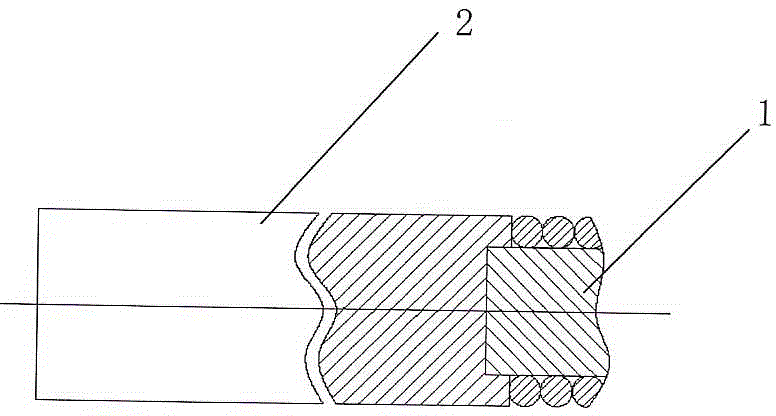 Inserted inlaid butt welding structure of ceramic metal halide electrode