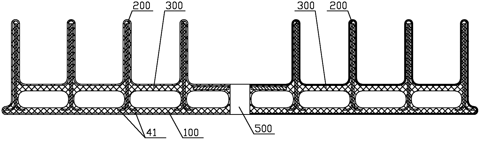 Ribbed guardrail plate