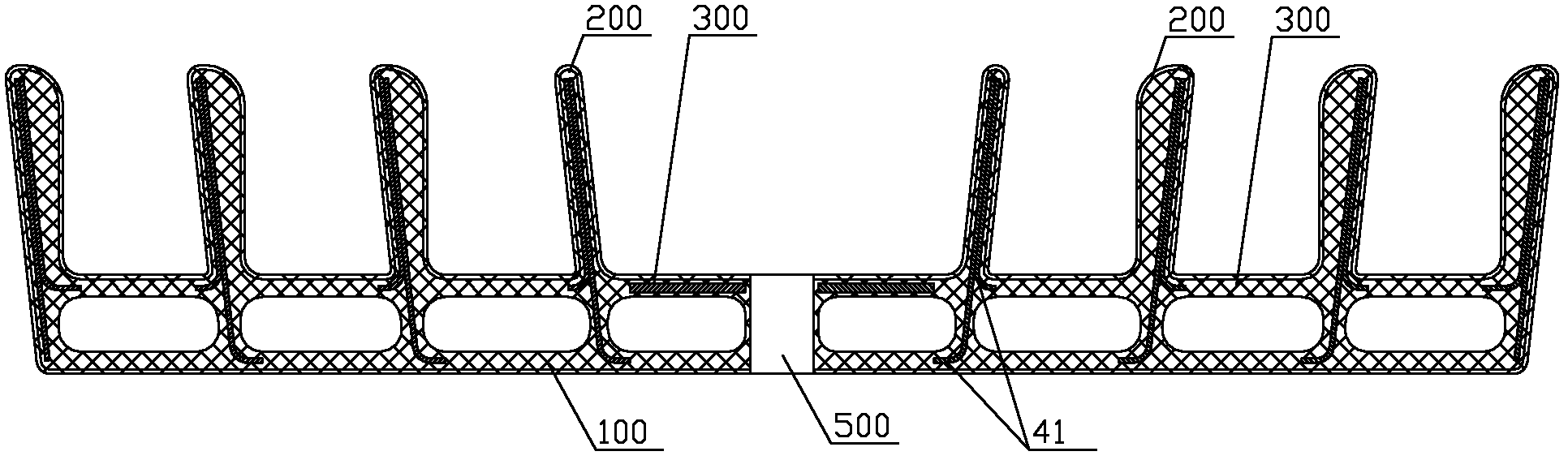 Ribbed guardrail plate