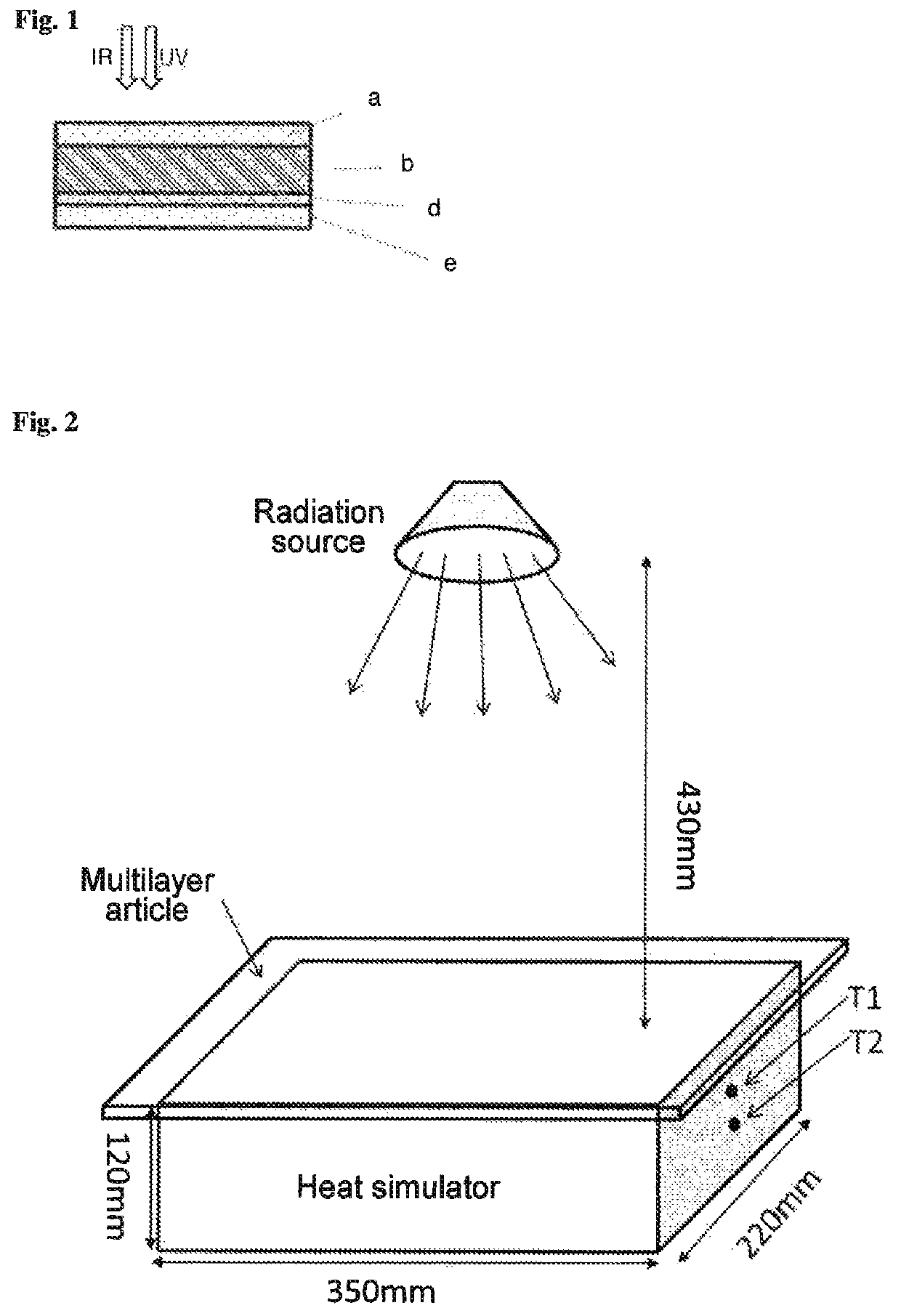 Transparent multilayer structure for thermal management