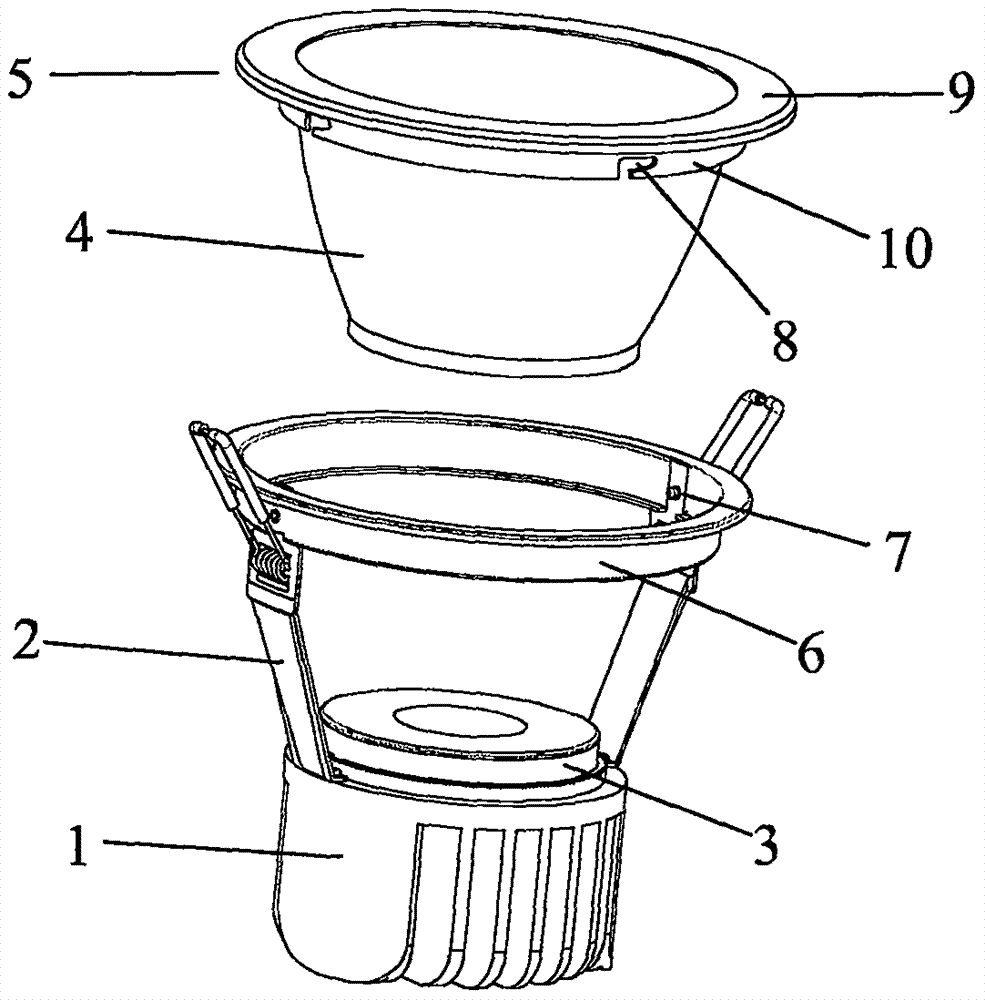 LED downlight capable of being rotationally connected with surface cover in clamping manner