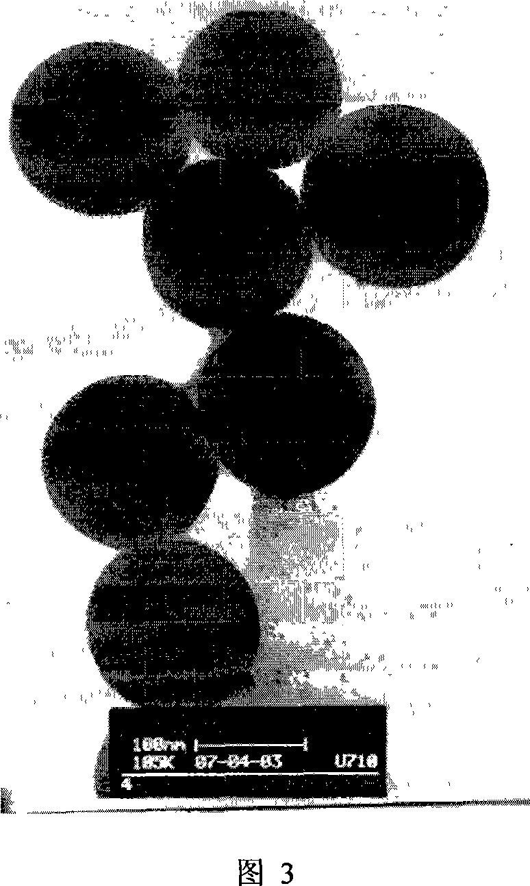 Composition of silicon dioxide - metal hud particles, and preparation method