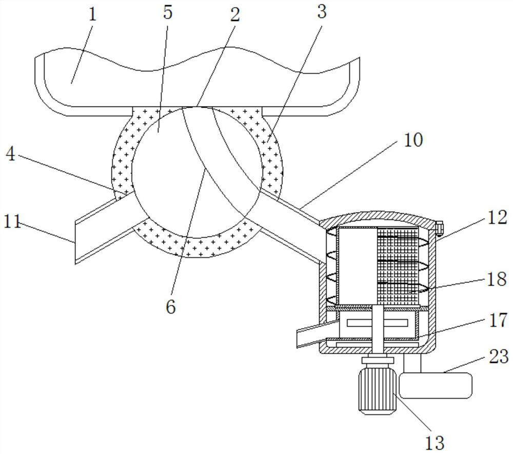 A kitchen sewage treatment device using the principle of sheave drive