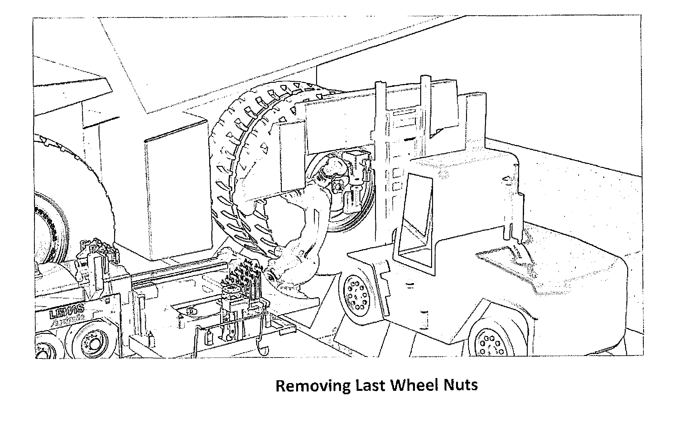 Vehicle wheel changing method
