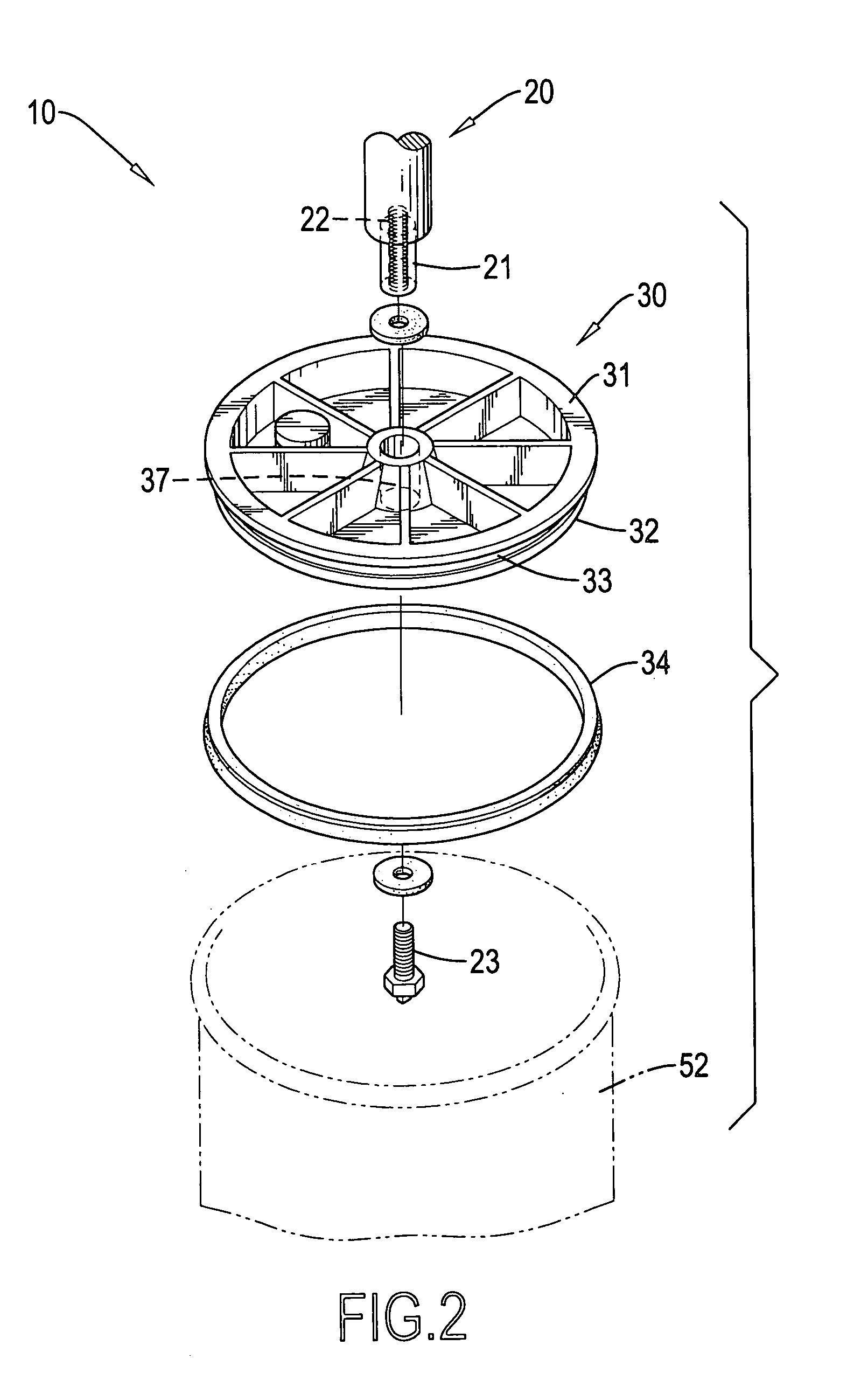 Piston assembly for a food extruder